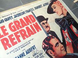 AFFICHE ANCIENNE Cinéma LE GRAND REFRAIN Mirande Film Original Movie Poster