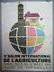 Affiche Original Poster Salon International De Agriculture Machine Agricole 1966
