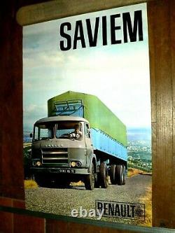 Affiche Ancienne Camion SAVIEM Photo Soulet Poster Truck LKW