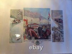Affiche Géo Ham Rallye International Monte-carlo 193233 34 Litho Illustré