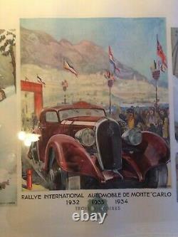 Affiche Géo Ham Rallye International Monte-carlo 193233 34 Litho Illustré
