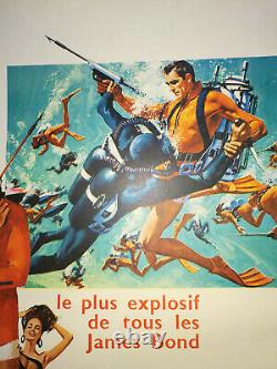 Affiche OPERATION TONNERRE Originale Entoilée 1965 60x80 THUNDERBALL Poster