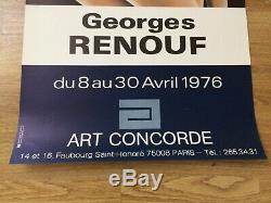 Affiche Original Poster Georges RENOUF Galerie Art Concorde Paris 1976