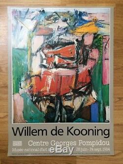 Affiche Original Poster from Willem de KOONING Centre Pompidou Paris 1984