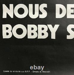 Affiche Originale BLACK PANTHER PARTY BOBBY SEALE 1970 Poster Simone De Beauvoir