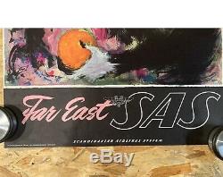 Affiche Originale Far East SAS Signée Otto Nielsen Poster Vintage