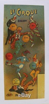 Affiche Originale Poster Circus Cirque Jeu Billard Litho