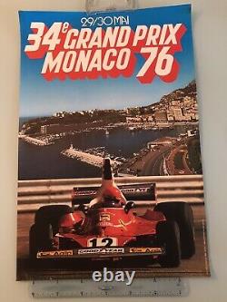 Affiche Originale Poster Grand Prix Monaco F1 Formule 1 1976