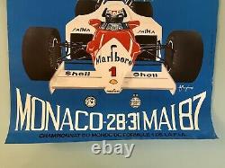 Affiche Originale Poster Grand Prix Monaco F1 Formule 1 1987