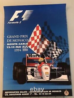 Affiche Originale Poster Grand Prix Monaco F1 Formule 1 1994