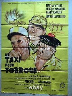 Affiche cinéma Un taxi pour Tobrouk (EO 1961) Original French Movie Poster