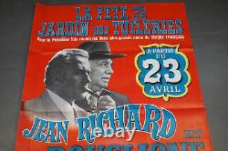 Affiche originale 116 x 84 cm cirque Jean Richard 1978, vintage circus poster