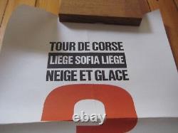Affiche originale 1961 CITROEN DS19 RALLYE Tour de Corse Neige Glace Liège Sofia