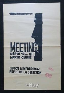 Affiche originale 68 MEETING CAL MARSEILLE poster may 1968 264