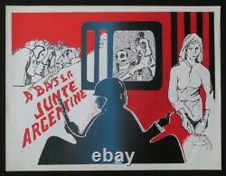 Affiche originale A BAS LA JUNTE ARGENTINE 1978 political poster 746