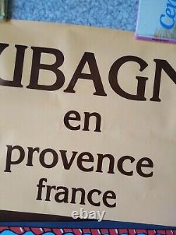 Affiche originale Ancienne Aubagne en Provence France travel Original poster