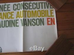 Affiche originale CITROEN ID19 DS Champion de France Automobile No Brochure