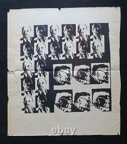 Affiche originale LENINE TROTSKY noir ligue communiste poster 1968 1969 301