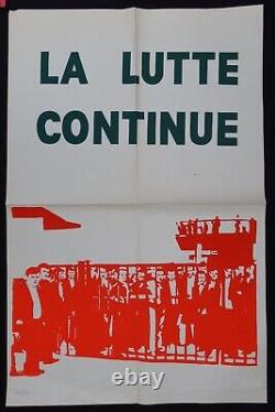 Affiche originale MAI 68 LA LUTTE CONTINUE may 1968 poster 767