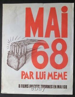 Affiche originale MAI 68 PAR LUI-MEME cinéma film poster may 1968 610