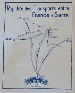 Affiche originale PLEBISCITE 1935 SARRE FRANCE ALLEMEAGNE 80x70cm poster
