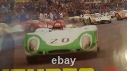 Affiche originale Vintage 24 H DU MANS Race Poster 1970 numéro 525 Très bon état