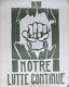 Affiche Originale Entoilée Mai 68 Notre Lutte Continue French Poster 1968 066