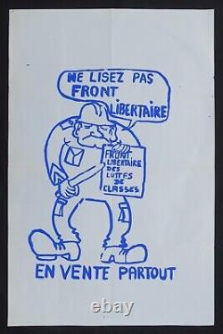 Affiche originale mai 1968 NE LISEZ PAS LE FRONT LIBERTAIRE poster may 68 679