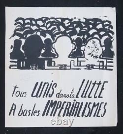 Affiche originale mai 68 A BAS LES IMPERIALISTES poster 1968 497