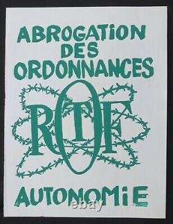 Affiche originale mai 68 ABROGATION DES ORDONNANCES poster may 1968 661