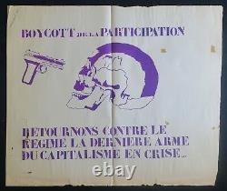 Affiche originale mai 68 BOYCOTT PARTICIPATION CAPITALISME poster may 1968 252