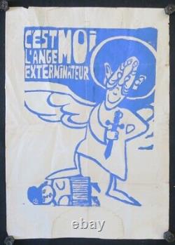 Affiche originale mai 68 C'EST MOI L'ANGE EXTERMINATEUR De Gaulle poster 423