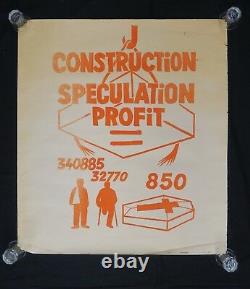 Affiche originale mai 68 CONSTRUCTION SPÉCULATION PROFIT french poster 1968 061