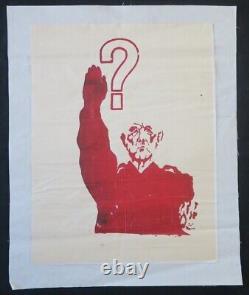 Affiche originale mai 68 DE GAULLE FUHRER HITLER poster 1968 437