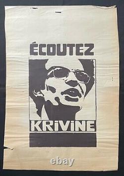 Affiche originale mai 68 ECOUTEZ KRIVINE poster may 1968 705