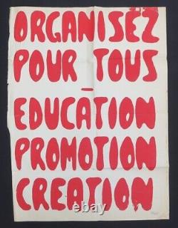 Affiche originale mai 68 EDUCTATION PROMOTION CREATION poster 1968 649