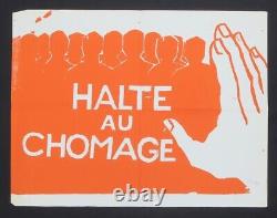 Affiche originale mai 68 HALTE AU CHOMAGE poster may 1968 633