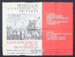 Affiche originale mai 68 HOMMAGE A LA COMMUNE DE PARIS poster 1968 646