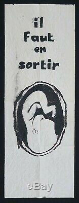Affiche originale mai 68 IL FAUT EN SORTIR french poster 1968 sérigraphie 336