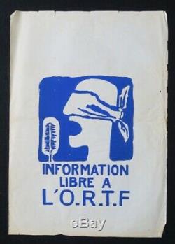 Affiche originale mai 68 INFORMATION LIBRE A L'ORTF poster may 1968 409