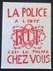 Affiche Originale Mai 68 La Police A L'ortf Poster 1968 436