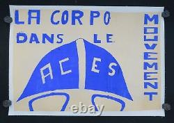Affiche originale mai 68 La CORPO dans le mouvement ACES poster may 1968 226