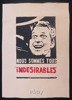 Affiche originale mai 68 NOUS SOMMES TOUS INDESIRABLES poster may 1968 240
