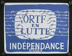 Affiche originale mai 68 ORTF EN LUTTE INDÉPENDANCE french poster 1968 041