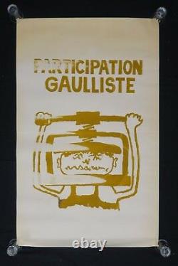 Affiche originale mai 68 PARTICIPATION GAULLISTE poster may 1968 165