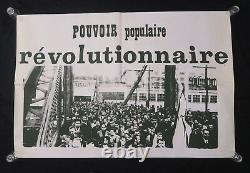 Affiche originale mai 68 POUVOIR POPULAIRE REVOLUTIONNAIRE poster may 1968 070