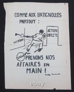 Affiche originale mai 68 PRENONS NOS AFFAIRES EN MAINS poster 1968 631