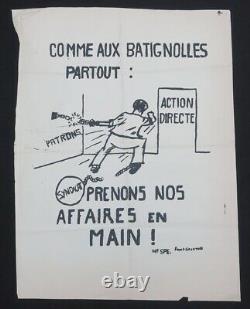 Affiche originale mai 68 PRENONS NOS AFFAIRES EN MAINS poster 1968 631