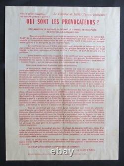 Affiche originale mai 68 QUI SONT LES PROVOCATEURS CAL GILLES TAUTIN poster 616