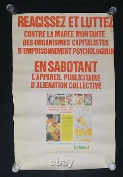 Affiche originale mai 68 RÉAGISSEZ ET LUTTEZ PUBLICITÉ 3 french poster 1968 079